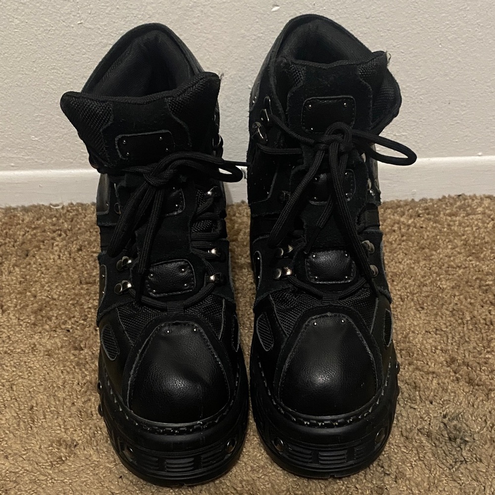 Anthony Wang “Gone Rogue” Studded Platform Wedge Sneaker-Boot